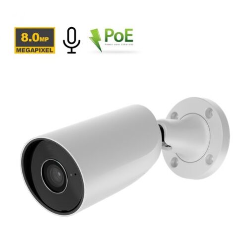 Ajax Telacamera IP bullet 8Mp PoE Bianco 4K - BulletCam 79031 (4mm 85°) D