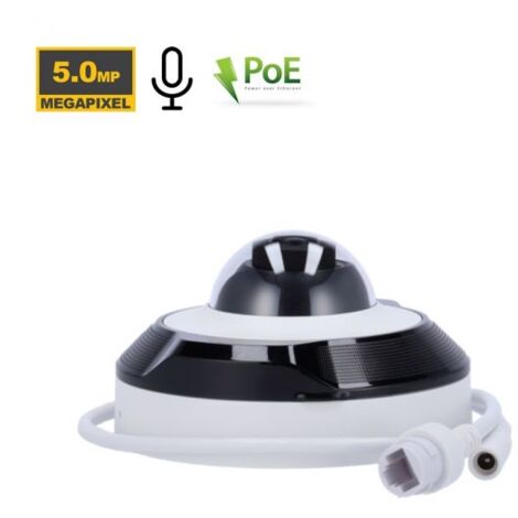 Ajax Telacamera IP Mini Dome 5Mp PoE Bianco 3K DomeCam Mini 76018 (2.8mm)