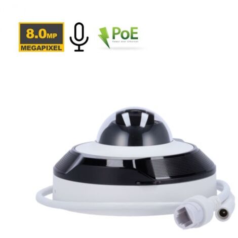 Ajax Telacamera IP Mini dome 8Mp PoE Bianco 4K DomeCam Mini - 76022 (2.8 mm) D