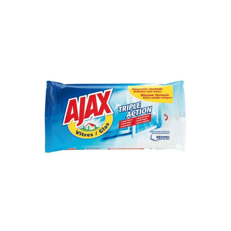 Ajax - vitres lingettes x40