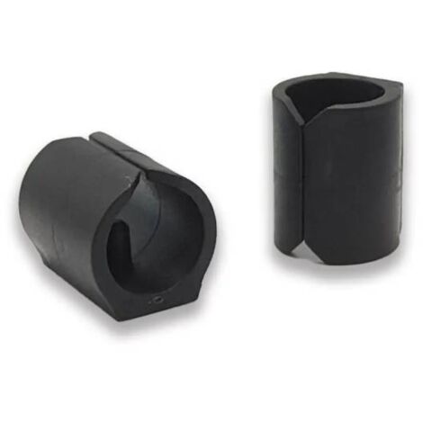 Ajile - Embout à bride NOIR pour Tube rond de diam. 16 mm