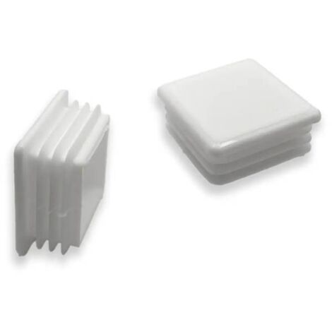 Ajile - Embout Carré Extra-plat de Finition BLANC 30 x 30 mm EXT.