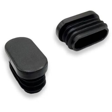 Ajile - Embout ovale NOIR pour pied et tube de diam. 40 x 20 mm