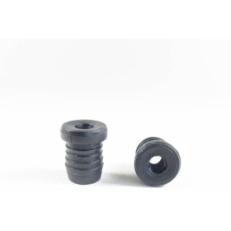Ajile - Embout plastique rond pour tube diam. EXTÉRIEUR 20 mm avec trou fileté diam. 8 mm (M8)