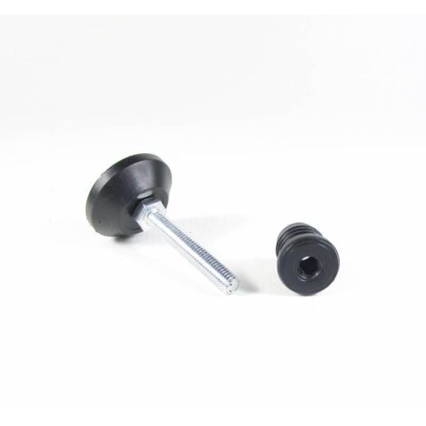 Ajile - Kit de Réglage / Mise à Niveau pour tube rond diam. 22 mm avec Pied Vérin Fileté Acier Zingué M8x50 mm Embase diam. 40 mm
