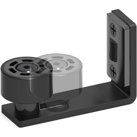 Ajustable Guide de Plancher Mur/porte Guide Inférieur Pour Porte en Bois Coulissante, Noir