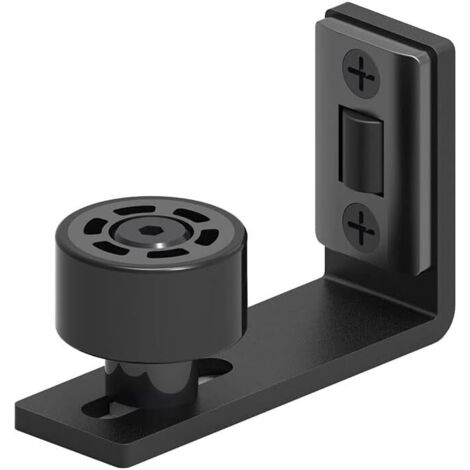 Ajustable Guide de Plancher Noir Guide Inférieur Pour Porte en Bois Coulissante Mur / porte