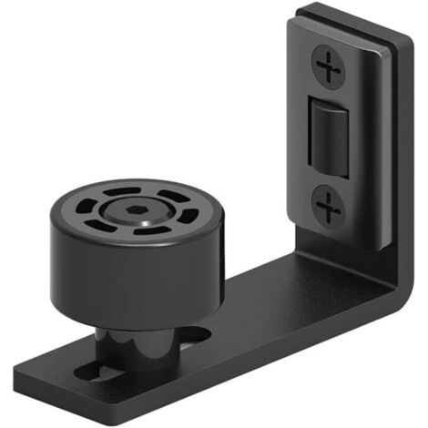 Ajustable Guide de Plancher Noir Guide Inférieur Pour Porte en Bois Coulissante Mur / porte