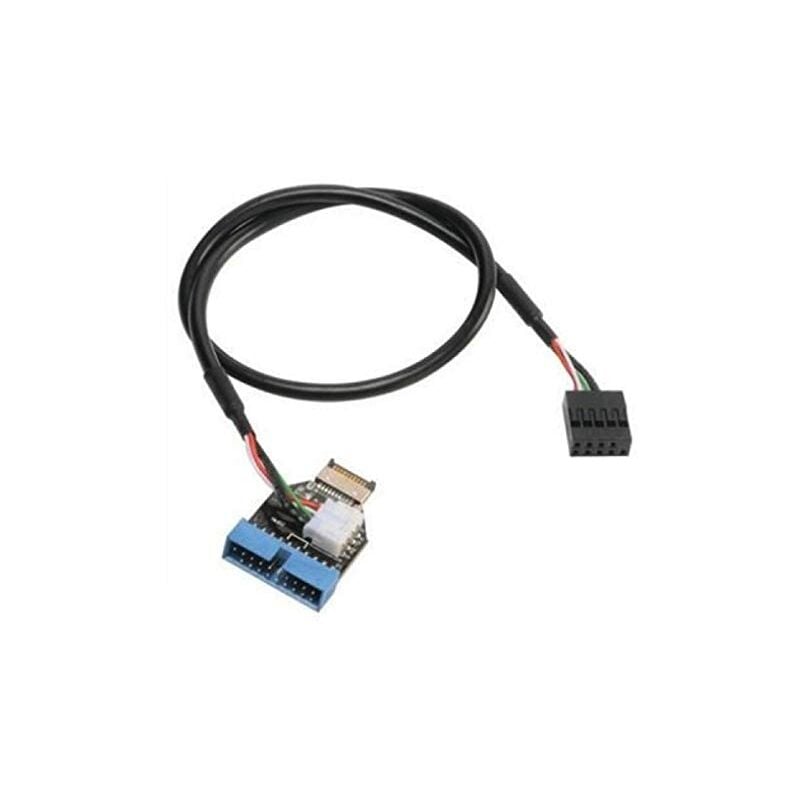 Akasa - AK-CBUB38-40BK AK-CBUB38-40BK - Adaptateur interne usb 3.1 Gen 2 vers usb 3.0 19-pin - 40 cm