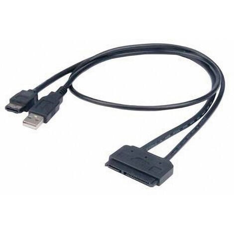 Akasa Festplatten/SSD Adapter [1x SATA-Kombi-Buchse 7+15pol. - 1x USB 2.0 Stecker A, eSATA-Stecker 7