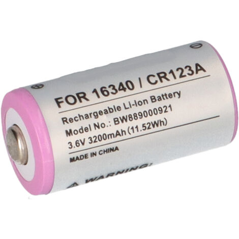 Akku 16340 / CR123A 3.6V Li-ion 800mAh