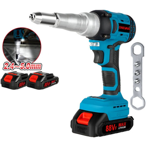 Akku-Blindnietgerät 588 N.m 2,4 - 5,0 mm Vollautomatische Nietpistole mit Akku und Ladegerät