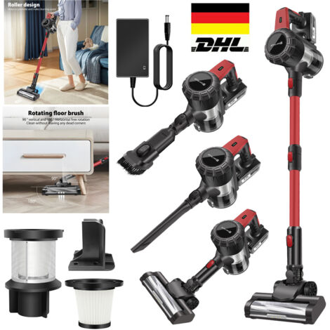 Akku Boden Staub Sauger Hand Stiel kabellos 30000Pa 6 in 1 Li-Ion LED-Leuchten