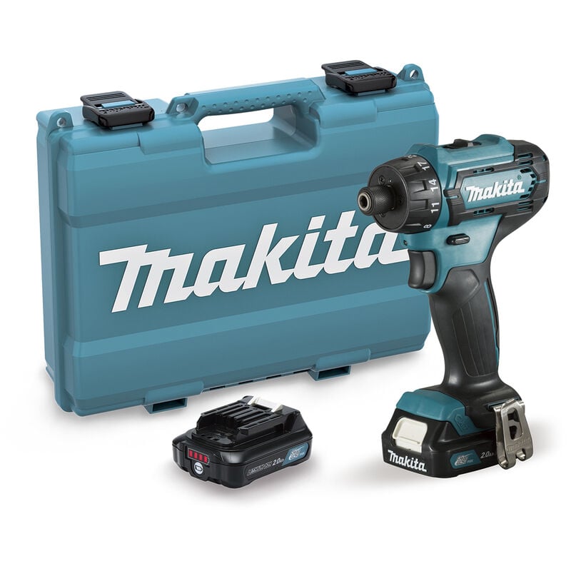 Image of MAKITA DF033DSAE 12Vmax CXT 1/4 Akku-Bohrschrauber (2 Batterien und Ladegerät)