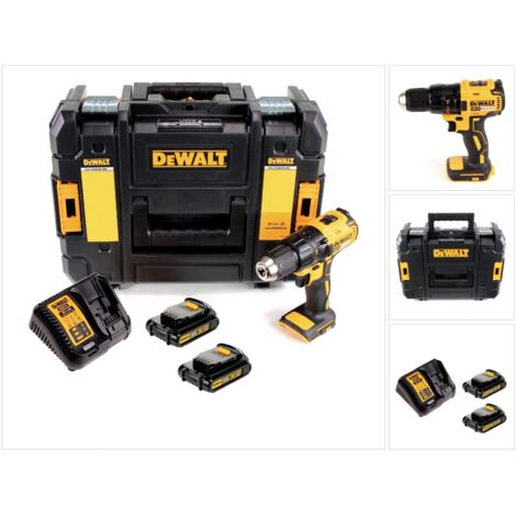 Akku-Bohrschrauber ohne Kabel + 2 x 1,5 Ah Batterien + T-STAK-Koffer - DEWALT - DCD777S2T-QW
