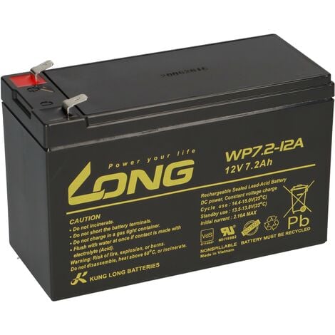 KUNGLONG Akku für Panasonic LC-R127R2PG1 12V 7,2Ah AGM Batterie VDS