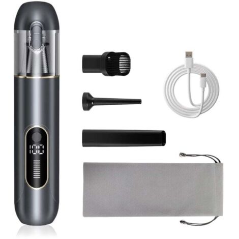 Akku-Handstaubsauger mit 13.000 Pa Saugleistung, Mini-Design für Auto, PC, Sofa und Zuhause. Ritztritzreinigung, Blasfunktion, 1800-mAh-Akku.