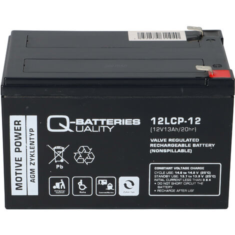 Akku kompatibel Elektro Scooter u.a MZ Charly 4x 12LCP-12 12V-13Ah AGM Blei Accu QB