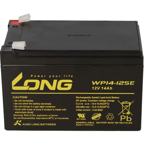 Akku kompatibel Elektro Scooter u.a SP0051 4x 12V 14Ah AGM Blei Accu wie 15Ah