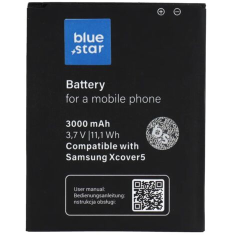 Akku kompatibel mit Samsung Xcover 5, 3000 mAh, Lithium-Ionen Premium Akku