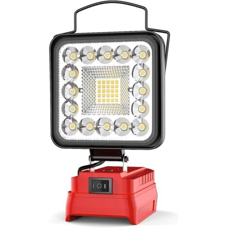Akku Lampe für PXC 18V Akku, 48W 4800LM Led Arbeitsleuchte mit 2 USB für Camping, Autoreparaturen(Ohne Akku)