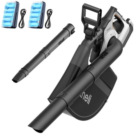 Akku Laubbläser & Laubsauger 2-in-1 Brushless Motor, 78m/s, 679m³/h, 45L Fangsack, 3 Stufen & Turbo-Modus Litheli