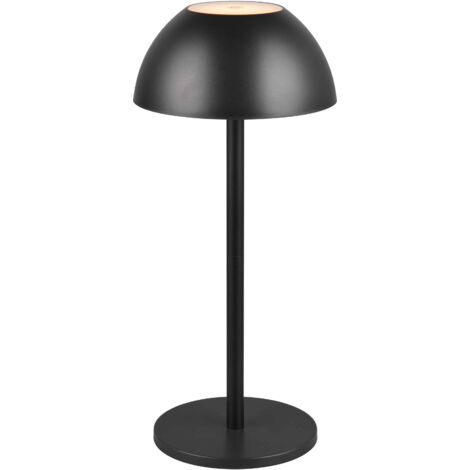 Akku LED Tischleuchte RICARDO kabellos für Innen & Außen, Schwarz - 30cm klein