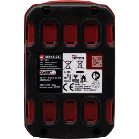 Akku PAP 20 A3 für Parkside Akku Heckenschere PHSA 20-Li A1 LIDL IAN 351757