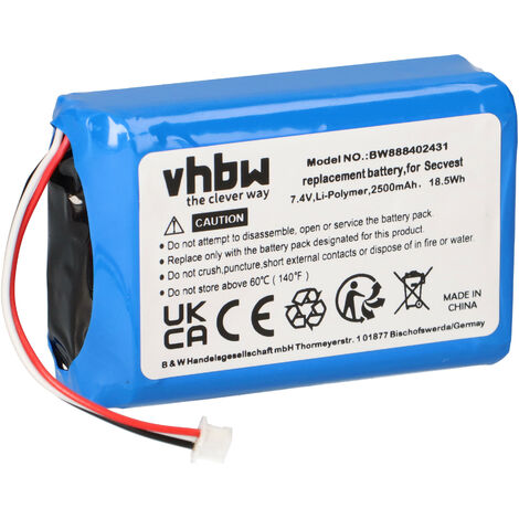Akku passend für FUBT50000 ABUS Secvest 7.4V Li-Polymer 2500mAh