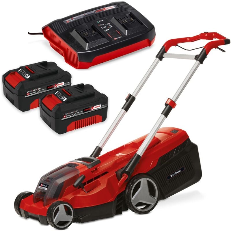 Cordless Lawnmower 38cm With Battery And Charger TwinPower 36V rasarro - Einhell