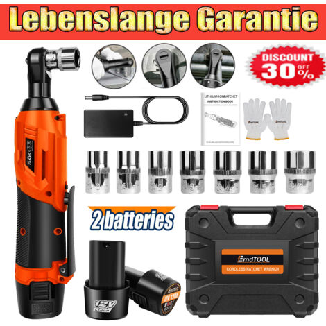 Akku-Ratsche Ratschenschlüssel Elektrische Knarrenschlüssel Satz 3/8'' 360Nm DIY