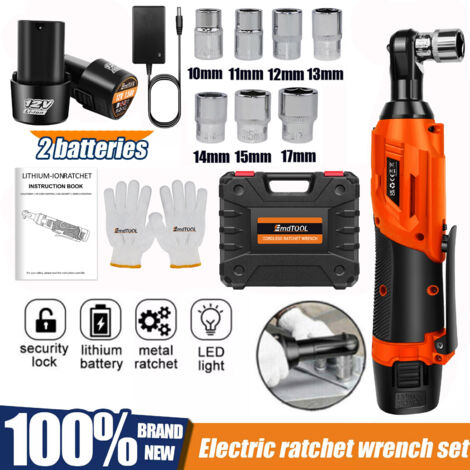Akku-Ratsche Ratschenschlüssel mit 3/8 Zoll 90° Winkel-Elektroschlüssel mit Fall