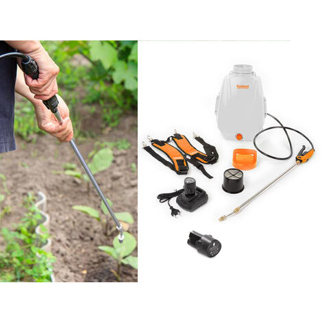 Akku Rückenspritze Gartenspritze mit Ladegerät & Ersatzakku, 12L