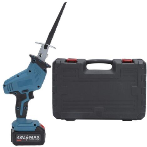Akku-Säbelsäge für Makita 21V (Akku nicht im Lieferumfang enthalten), 21 mm Hublänge, variable Drehzahl 3500 U/min, inklusive 4 Sägeblättern für Holz, PVC und Metall