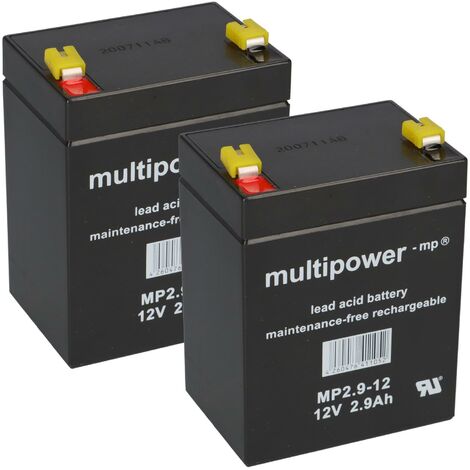 Akku-Satz Batterie 2x 12V 2,9Ah zum Selbsteinbau in Hoyer Lifter