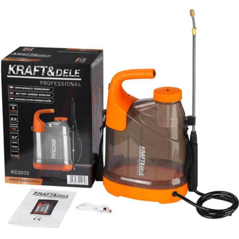 Akku Sprühgerät 5L 12V 3.0Ah Drucksprüher Pflanzensprüher Gartensprüher Gartenspritze Handsprüher Unkrautspritzen Arbeitsdruck: 1 - 4,5 bar