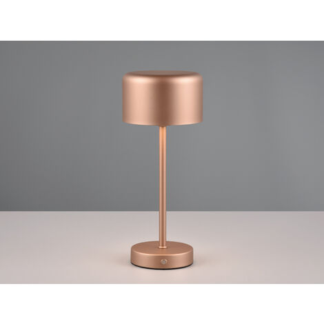 Akku Tischleuchte JEFF per USB aufladbar, Sensordimmer, Coffee, Höhe 30cm
