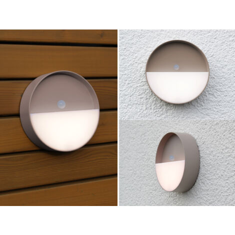Akku Wandleuchten 2er SET mit Bewegungsmelder Innen & Außen, zum Kleben, Ø15cm