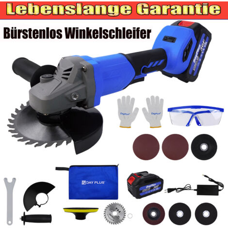Akku Winkelschleifer 115mm Flex 21V Trennschleifer Schleifmaschine mit Akku
