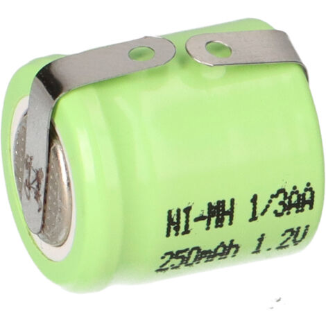 Akku-Zelle 1/3AA 1.2V 250mAh NI-MH U Lötfahne