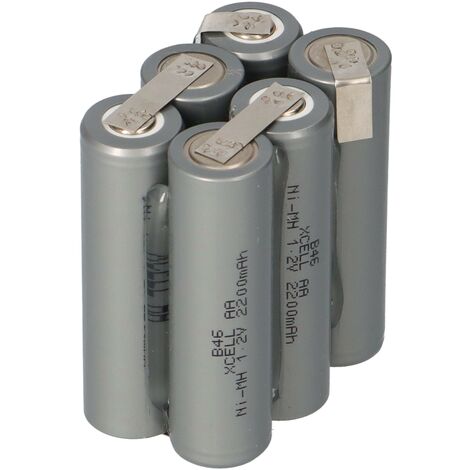 Akkupack 7,2V 2200mAh Mignon Industrie-Akkus NiMH mit Lötfahne FlatTop
