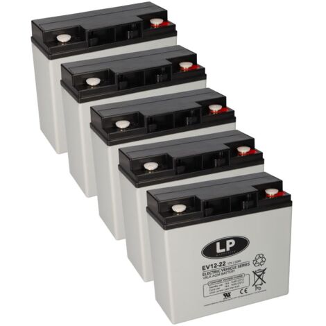 Akkusatz 5x 12V 22Ah für LuXXon Elektromobile