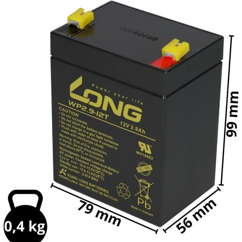 Akkusatz AKS 12V 2,9Ah Ersatzakku für Goliath Lifter zum Selbsteinbau