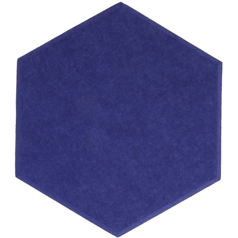 Vivol - Panneau acoustique en feutre pet - 34,5x30 cm - Hexagone Bleu