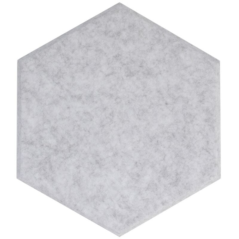 Vivol - Panneau acoustique en feutre pet - 34,5x30 cm - Hexagone Gris