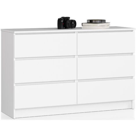Cassettiera 3 Cassetti Moderna In MDF – Design Bianco Con Maniglie Dorate, 60x40x73cm, Ideale Per Camera E Soggiorno