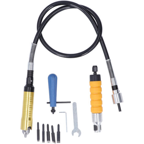 Akozon 10 Stück Flexwellenadapter-Aufsatz, flexible Verlängerungsfutterschlüssel für elektrische Bohrmaschinenaufsätze.
