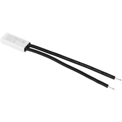 Akozon 10 Stück KSD9700, Normalerweise Offen, 250 V, 5 A, Temperaturkontrollschalter mit Kunststoffsonde, Wärmeschutz, Einstellbare Anwendungen Im Bereich von 40–100 ℃ –
