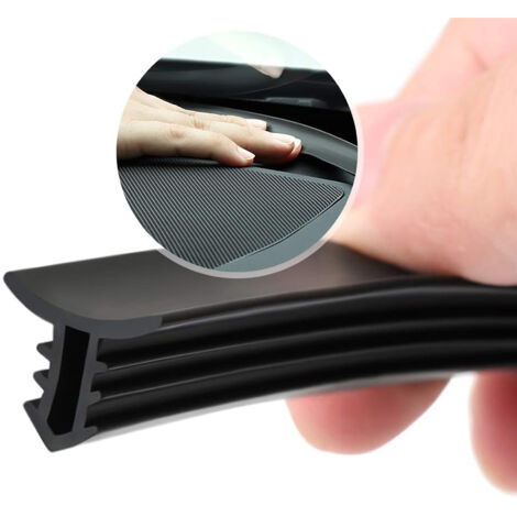 Akozon 1,6 m Türdichtungsgummi für Autos (SCHWARZ)