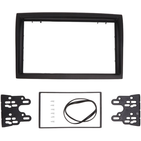 Akozon 2-DIN-Autoradio-Blende, schwarzer Ersatz für Citroen Jumper ab Baujahr 2006, universeller Montagesatz